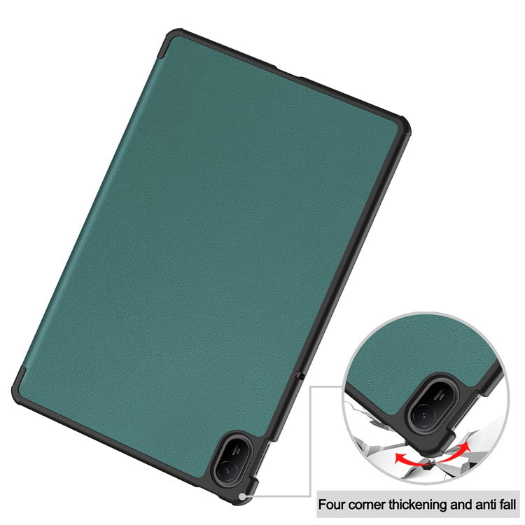 For Huawei MatePad SE 11 Stand Case Shockproof Leather Tablet Cover - Blackish Green