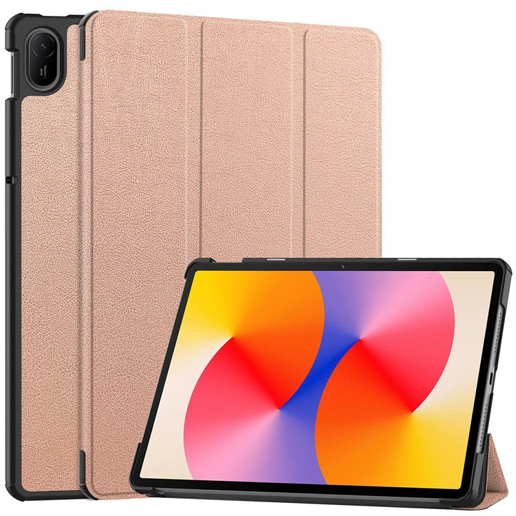 For Huawei MatePad SE 11 Stand Case Shockproof Leather Tablet Cover - Rose Gold