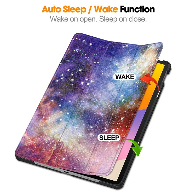 For Huawei MatePad SE 11 Stand Case Pattern Print Leather Tablet Cover - Galaxy