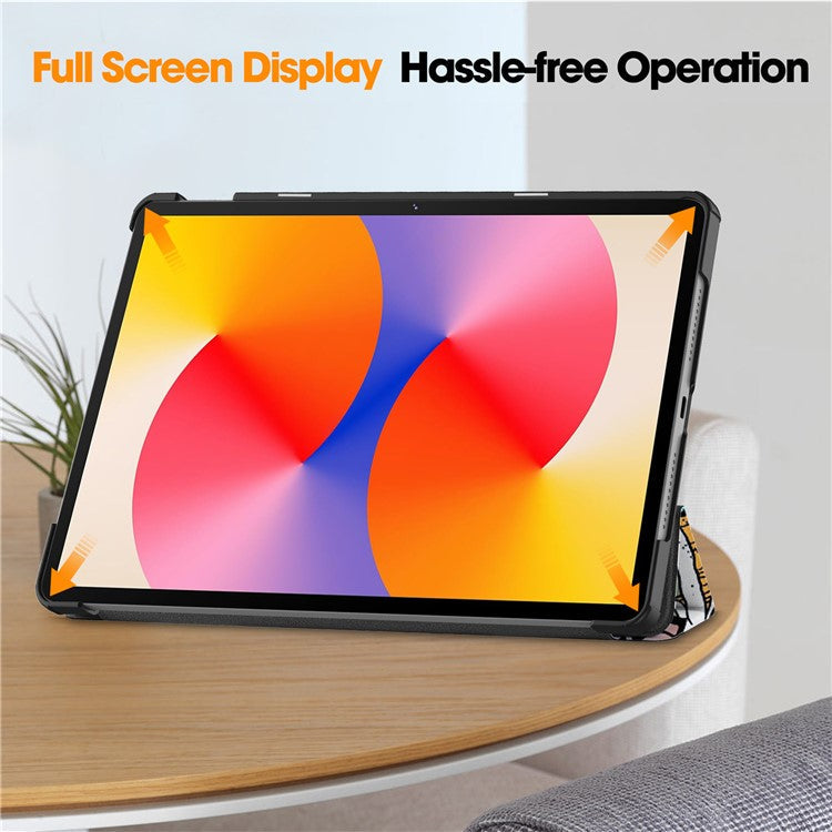 For Huawei MatePad SE 11 Stand Case Pattern Print Leather Tablet Cover - Graffiti