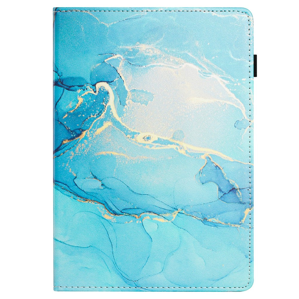 For Lenovo Tab M10 (Gen 3) Case Multi-Angle Viewing Smart PU Leather Marble Cover - Green