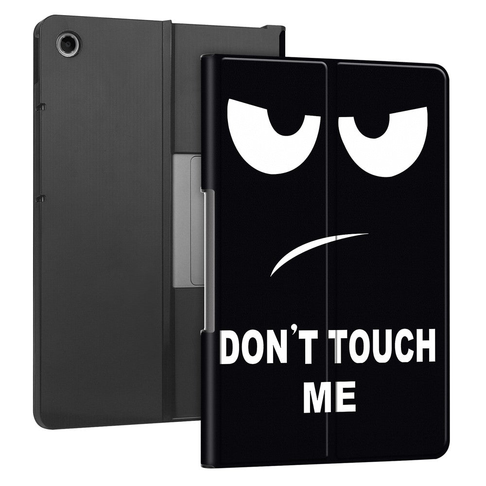 For Lenovo Tab Plus Stand Case Pattern Print Leather Tablet Cover - Don't Touch Me