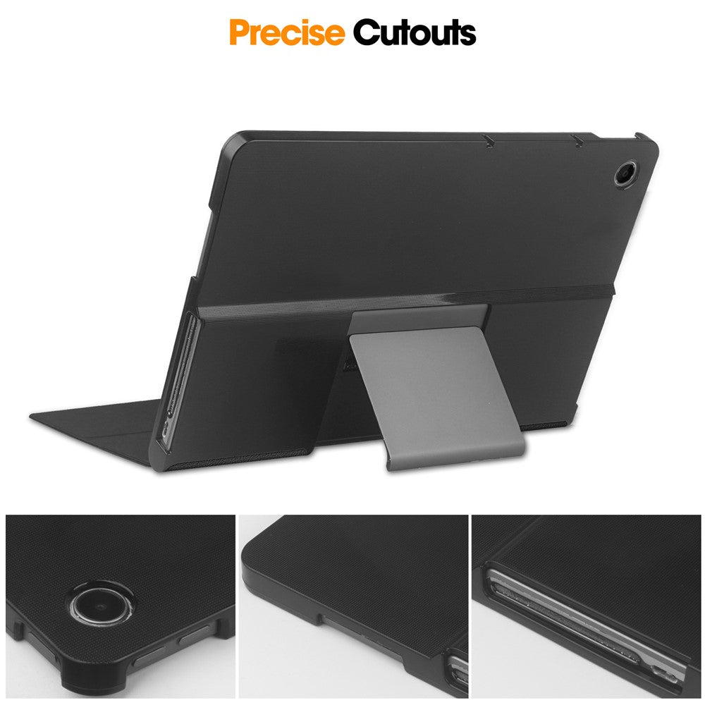 For Lenovo Tab Plus Stand Case Shockproof Leather Tablet Cover - Black