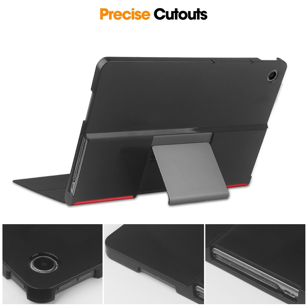 For Lenovo Tab Plus Stand Case Shockproof Leather Tablet Cover - Red