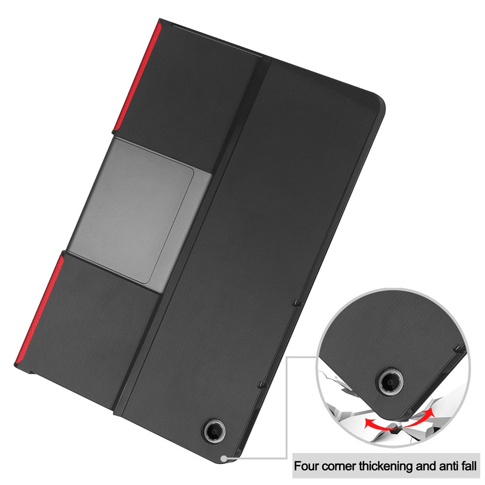 For Lenovo Tab Plus Stand Case Shockproof Leather Tablet Cover - Red