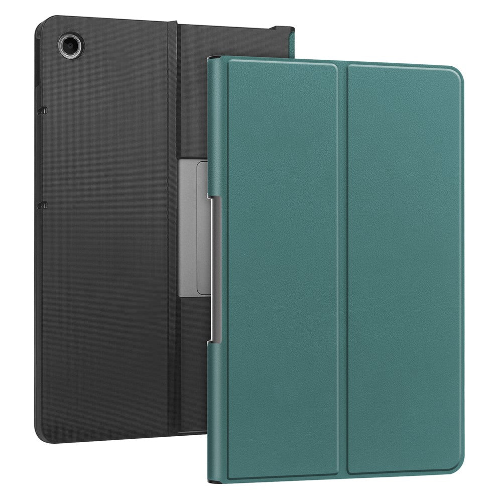 For Lenovo Tab Plus Stand Case Shockproof Leather Tablet Cover - Blackish Green