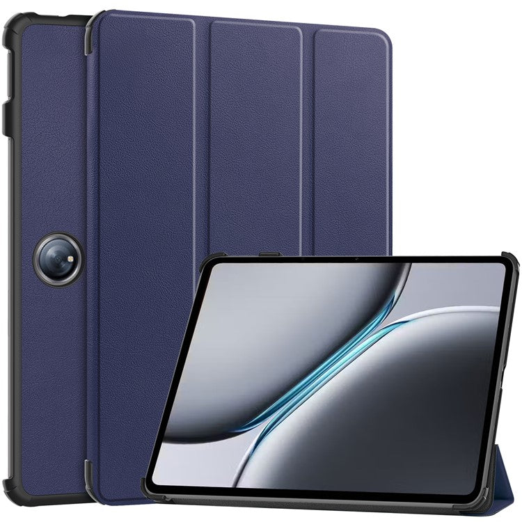For OnePlus Pad 2 Case Shockproof Leather Stand Tablet Cover - Dark Blue