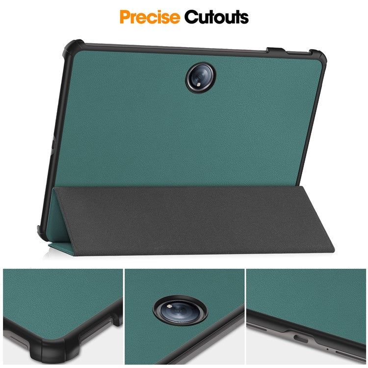 For OnePlus Pad 2 Case Shockproof Leather Stand Tablet Cover - Blackish Green