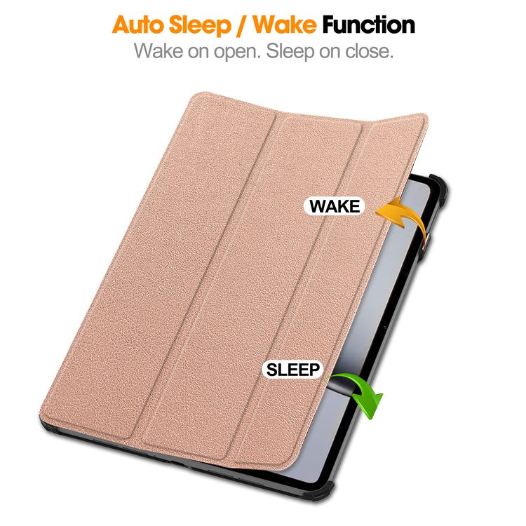 For OnePlus Pad 2 Case Shockproof Leather Stand Tablet Cover - Rose Gold