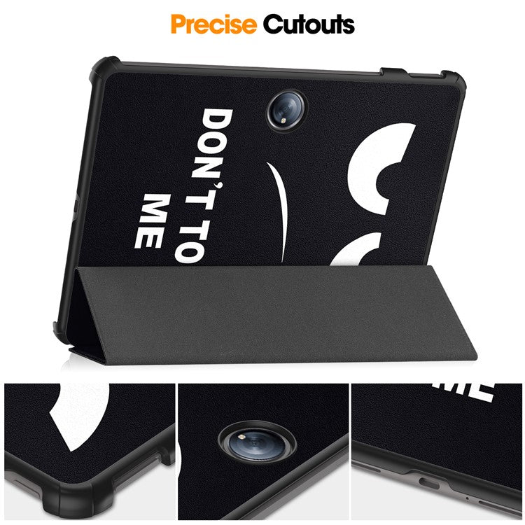 For OnePlus Pad 2 Stand Case Pattern Print Leather Tablet Cover - Don't Touch Me