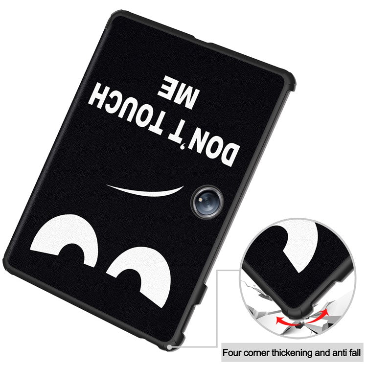 For OnePlus Pad 2 Stand Case Pattern Print Leather Tablet Cover - Don't Touch Me