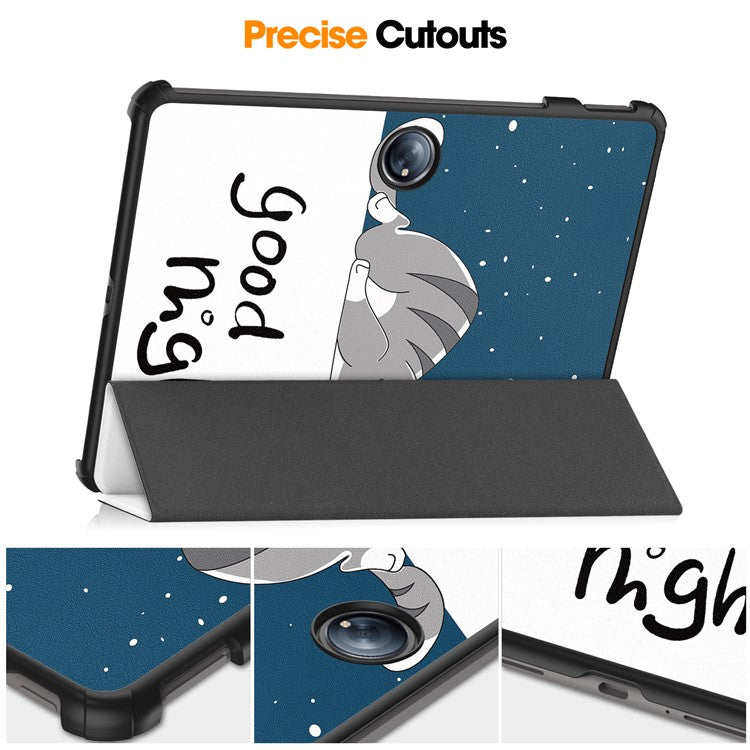 For OnePlus Pad 2 Stand Case Pattern Print Leather Tablet Cover - Cat