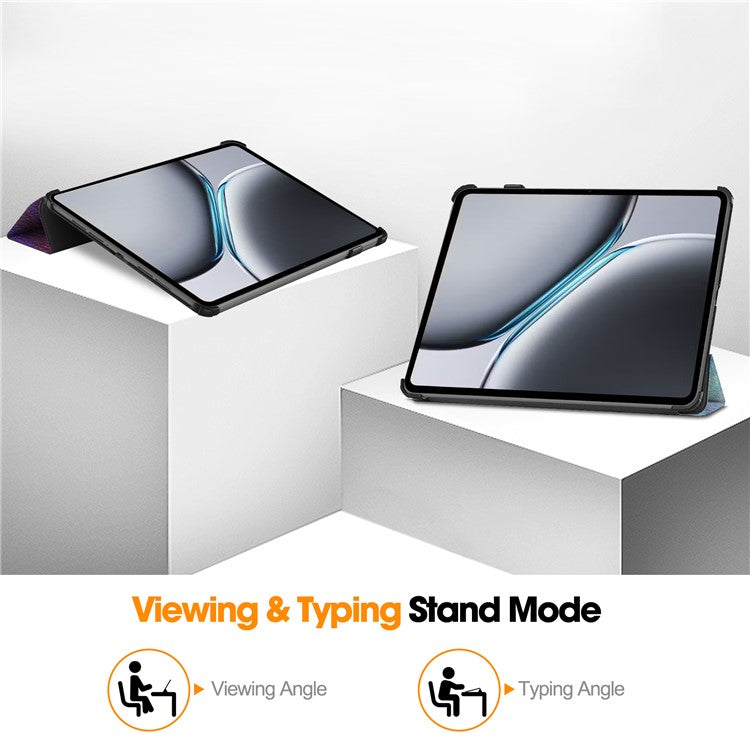 For OnePlus Pad 2 Stand Case Pattern Print Leather Tablet Cover - Galaxy