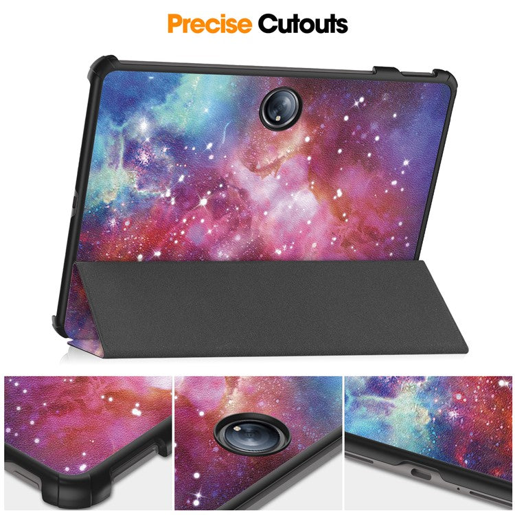 For OnePlus Pad 2 Stand Case Pattern Print Leather Tablet Cover - Galaxy