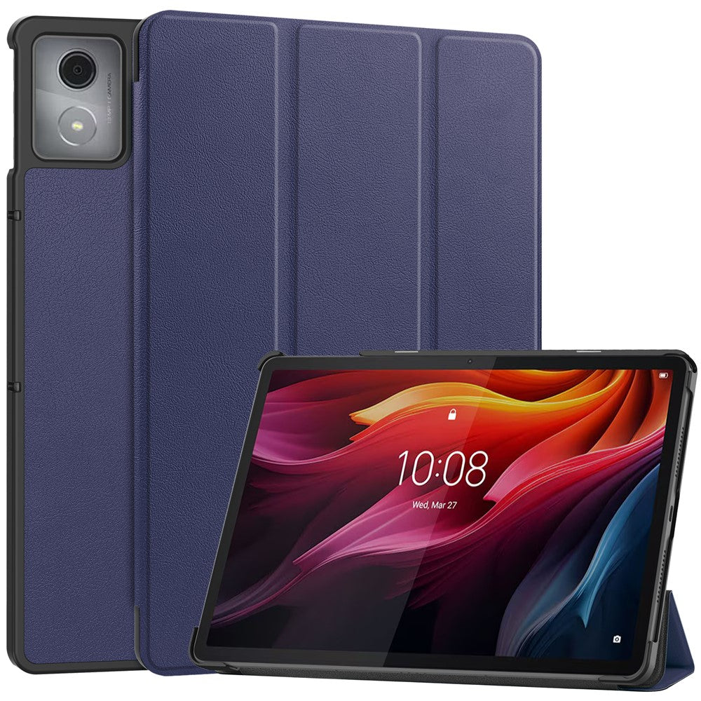 For Lenovo Tab K11 Plus Shockproof Case Leather Stand Tablet Cover - Dark Blue