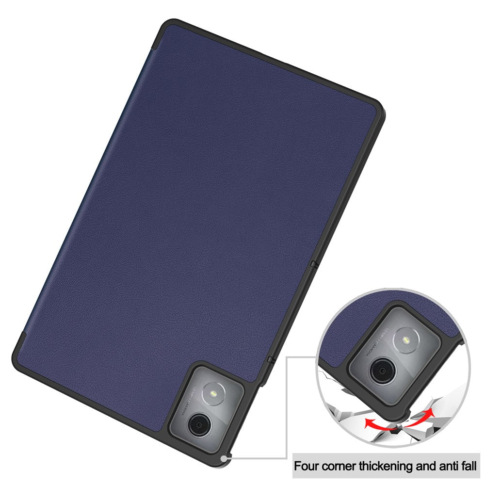 For Lenovo Tab K11 Plus Shockproof Case Leather Stand Tablet Cover - Dark Blue