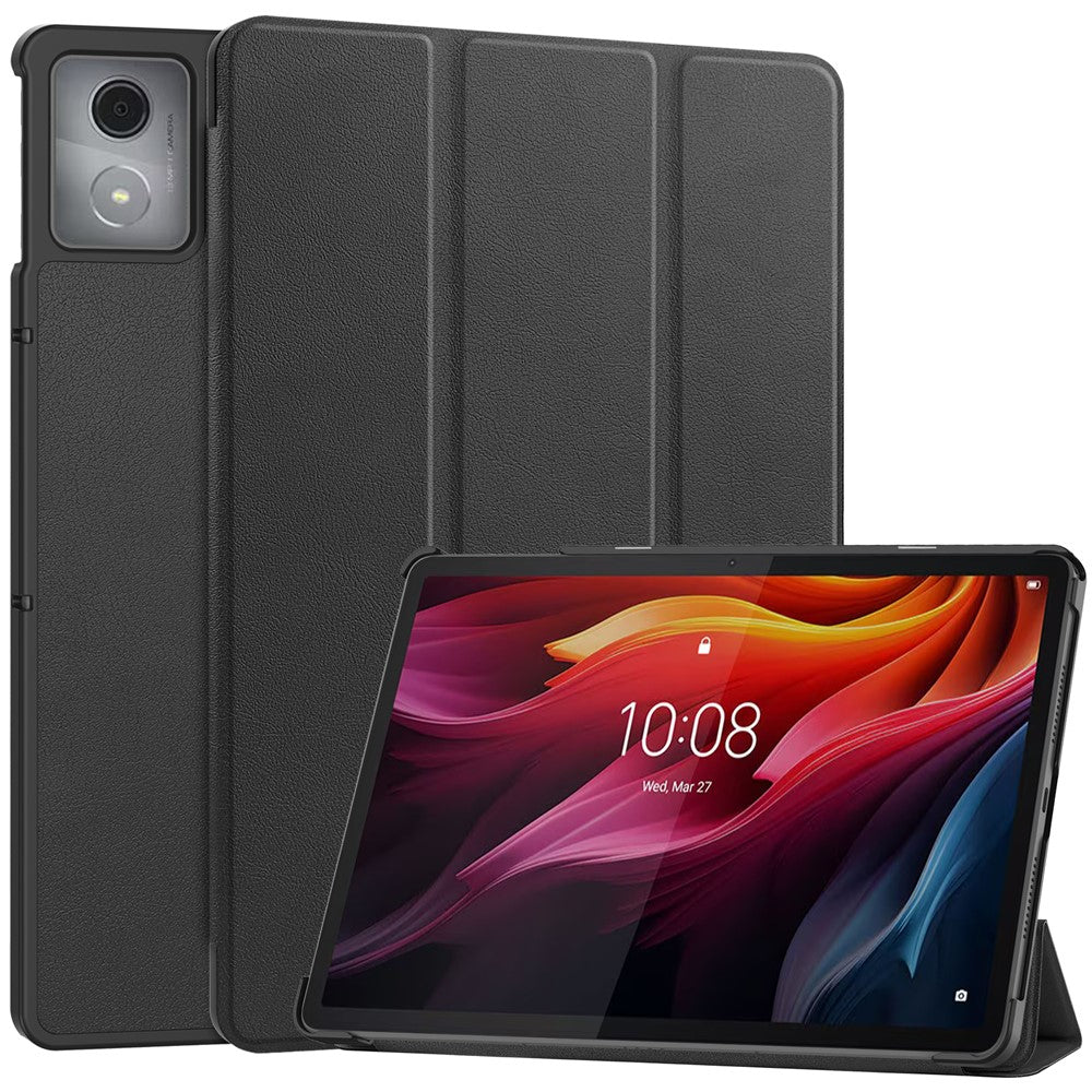 For Lenovo Tab K11 Plus Shockproof Case Leather Stand Tablet Cover - Black