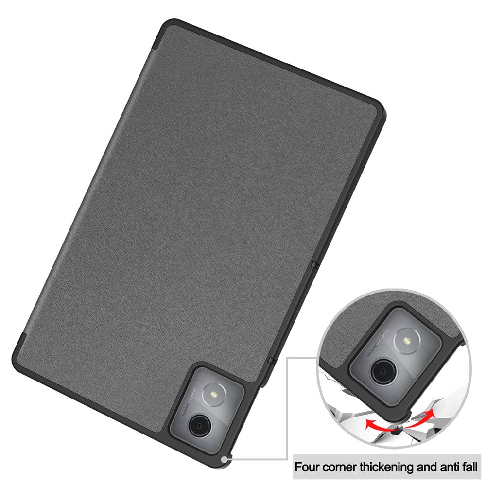 For Lenovo Tab K11 Plus Shockproof Case Leather Stand Tablet Cover - Grey