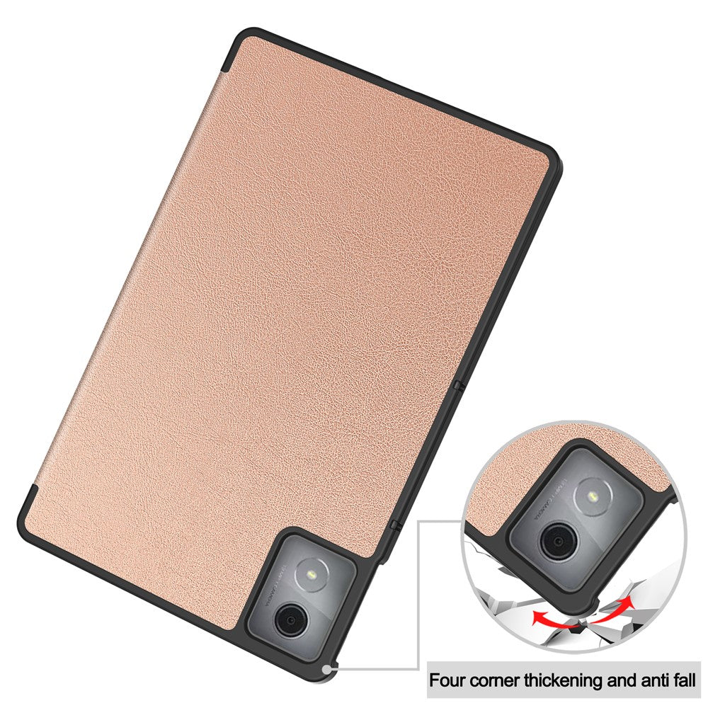 For Lenovo Tab K11 Plus Shockproof Case Leather Stand Tablet Cover - Rose Gold