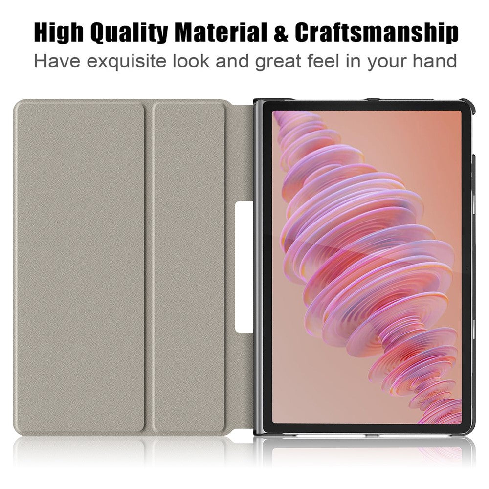 For Lenovo Tab Plus 11.5-inch TB351FU Case Pattern Tablet Leather Cover Hollow Heat Dissipation - Wave