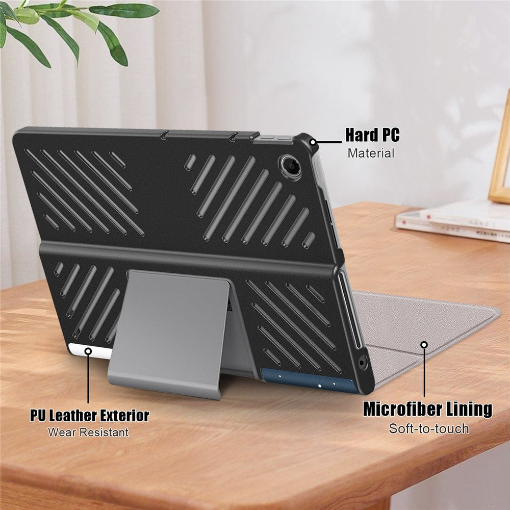 For Lenovo Tab Plus 11.5-inch TB351FU Case Pattern Tablet Leather Cover Hollow Heat Dissipation - Cat