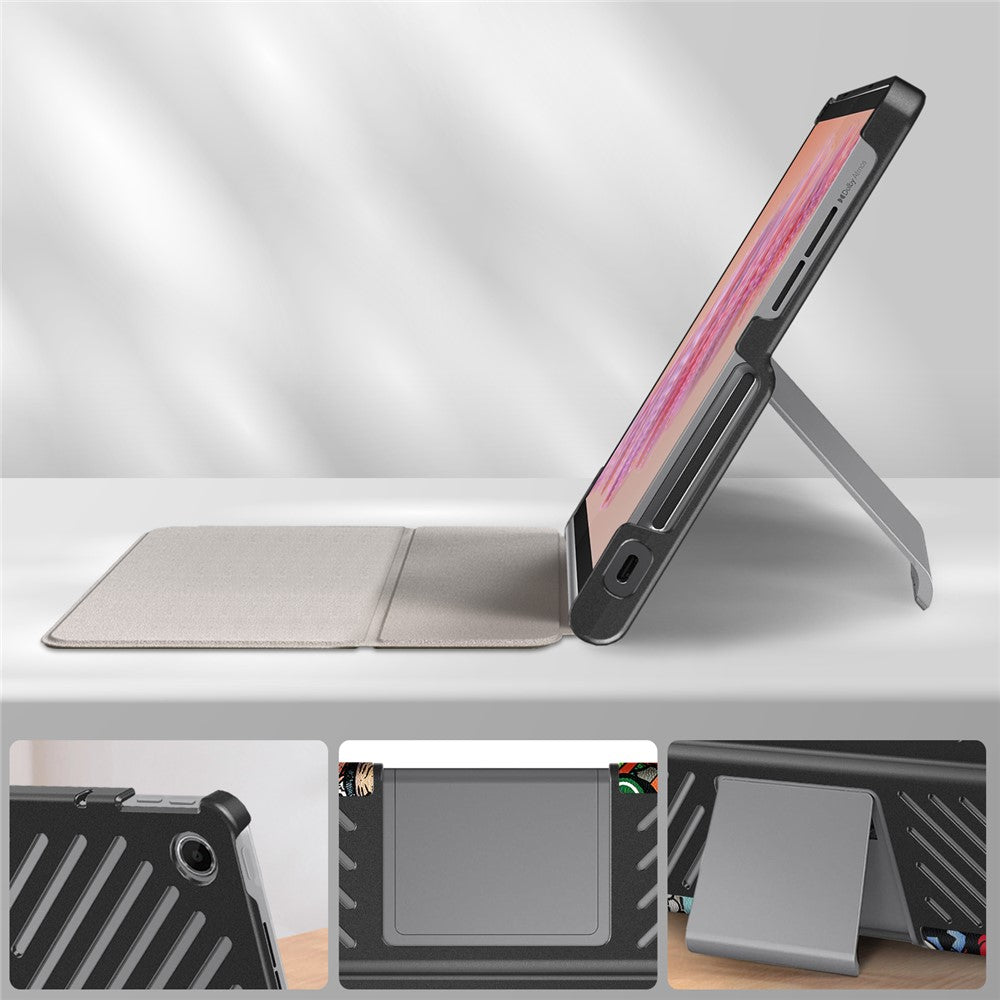 For Lenovo Tab Plus 11.5-inch TB351FU Case Pattern Tablet Leather Cover Hollow Heat Dissipation - Graffiti