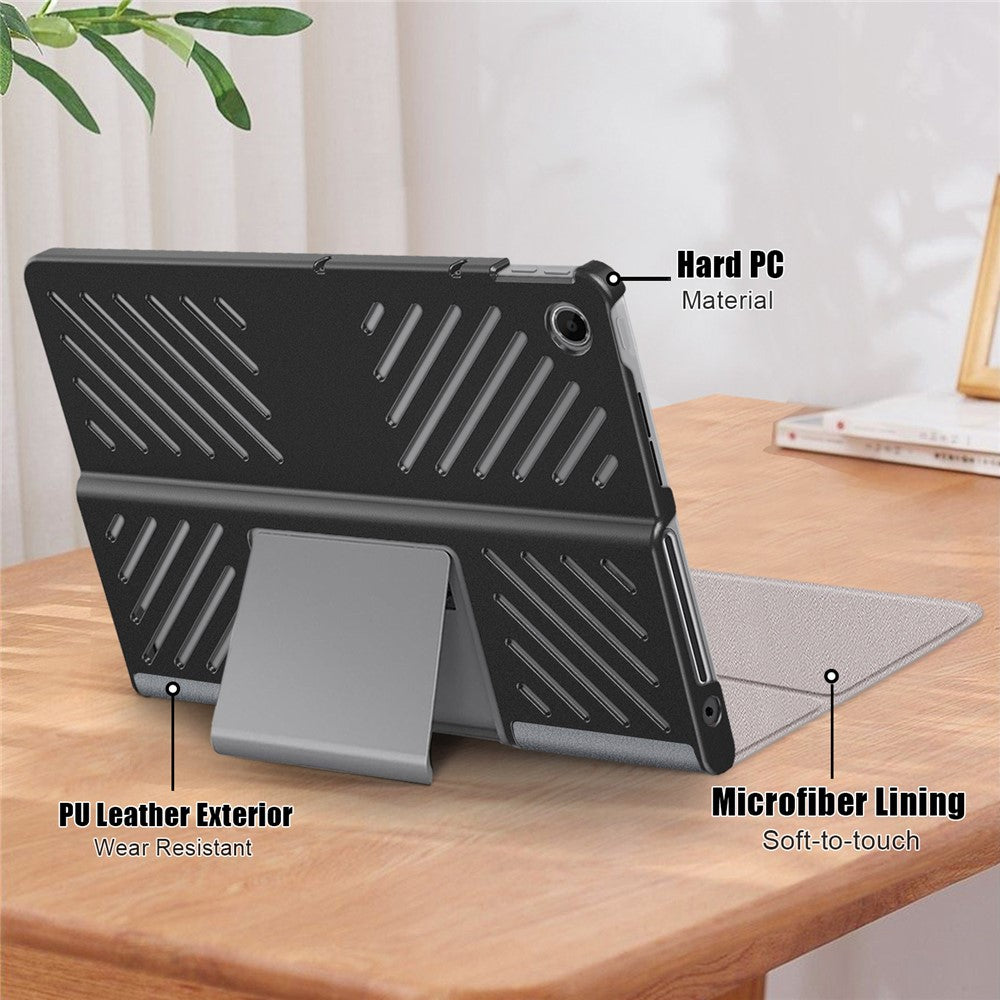 For Lenovo Tab Plus 11.5-inch TB351FU Case Heat Dissipation Stand Leather Tablet Cover - Grey