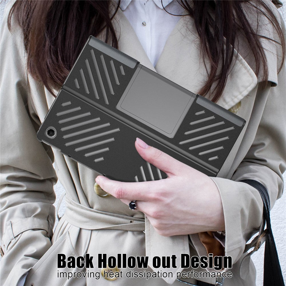 For Lenovo Tab Plus 11.5-inch TB351FU Case Heat Dissipation Stand Leather Tablet Cover - Grey