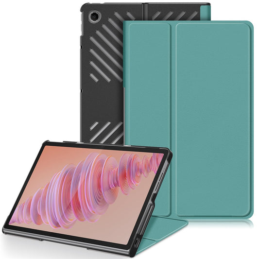 For Lenovo Tab Plus 11.5-inch TB351FU Case Heat Dissipation Stand Leather Tablet Cover - Blackish Green