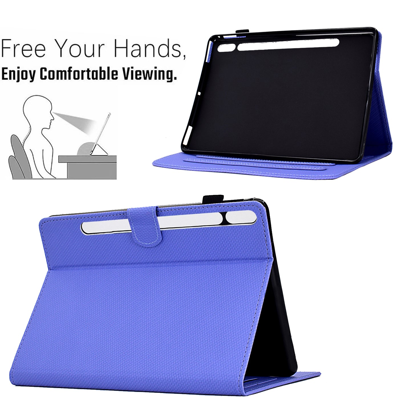 For Samsung Galaxy Tab S9 FE / S9 Case PU Leather Tablet Cover Auto Wake / Sleep - Purple
