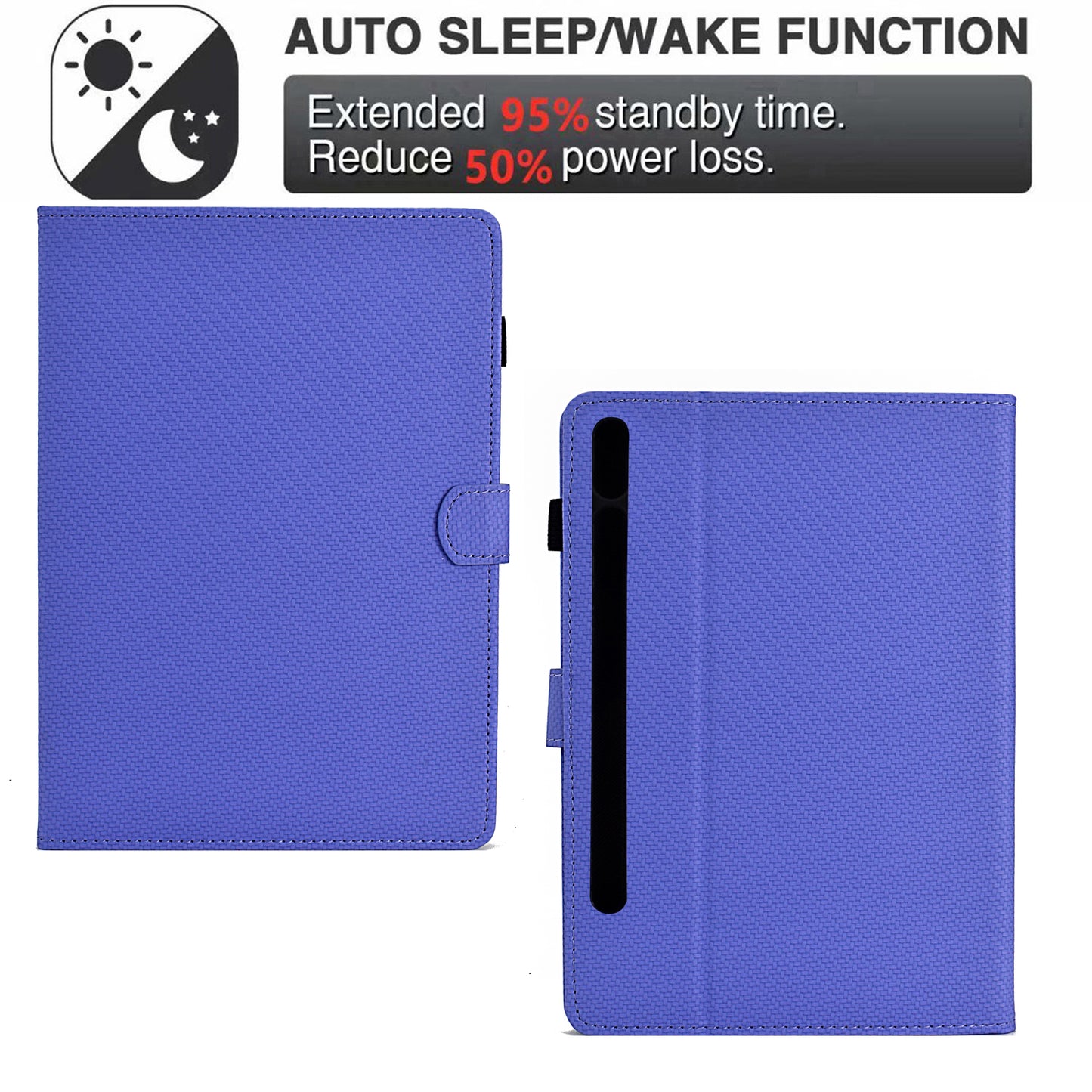 For Samsung Galaxy Tab S9 FE / S9 Case PU Leather Tablet Cover Auto Wake / Sleep - Purple