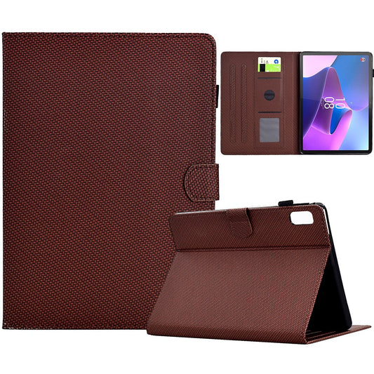 For Lenovo Xiaoxin Pad Plus (2023) / Tab P11 Gen 2 TB-350 Case PU Leather Tablet Stand Cover - Brown