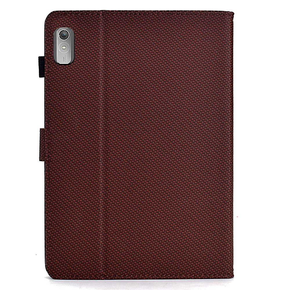For Lenovo Xiaoxin Pad Plus (2023) / Tab P11 Gen 2 TB-350 Case PU Leather Tablet Stand Cover - Brown
