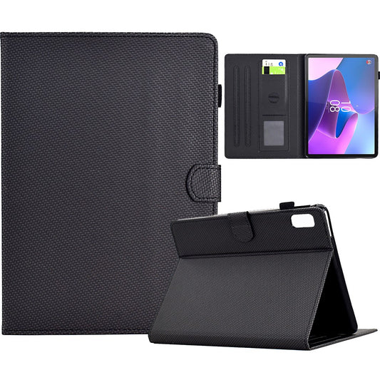 For Lenovo Xiaoxin Pad Plus (2023) / Tab P11 Gen 2 TB-350 Case PU Leather Tablet Stand Cover - Black