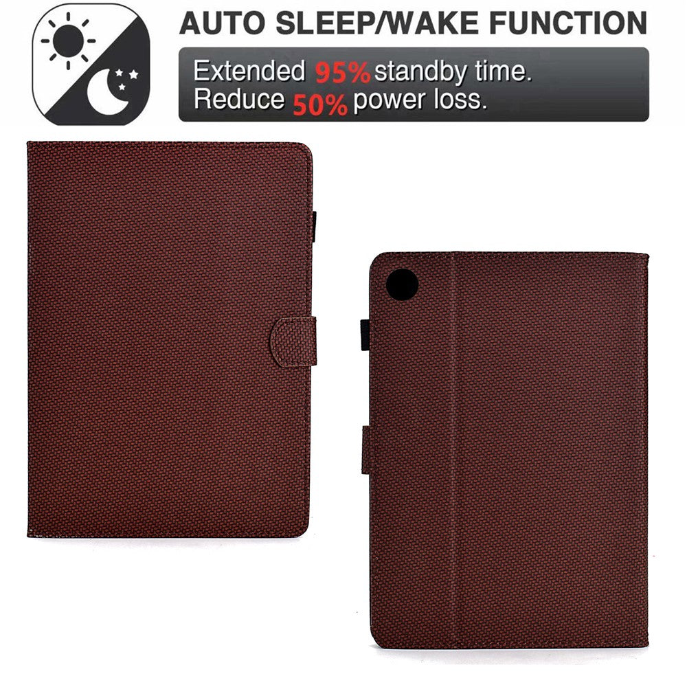 For Lenovo Tab M10 Plus (3rd Gen) Case Full Protection PU Leather Tablet Cover - Brown