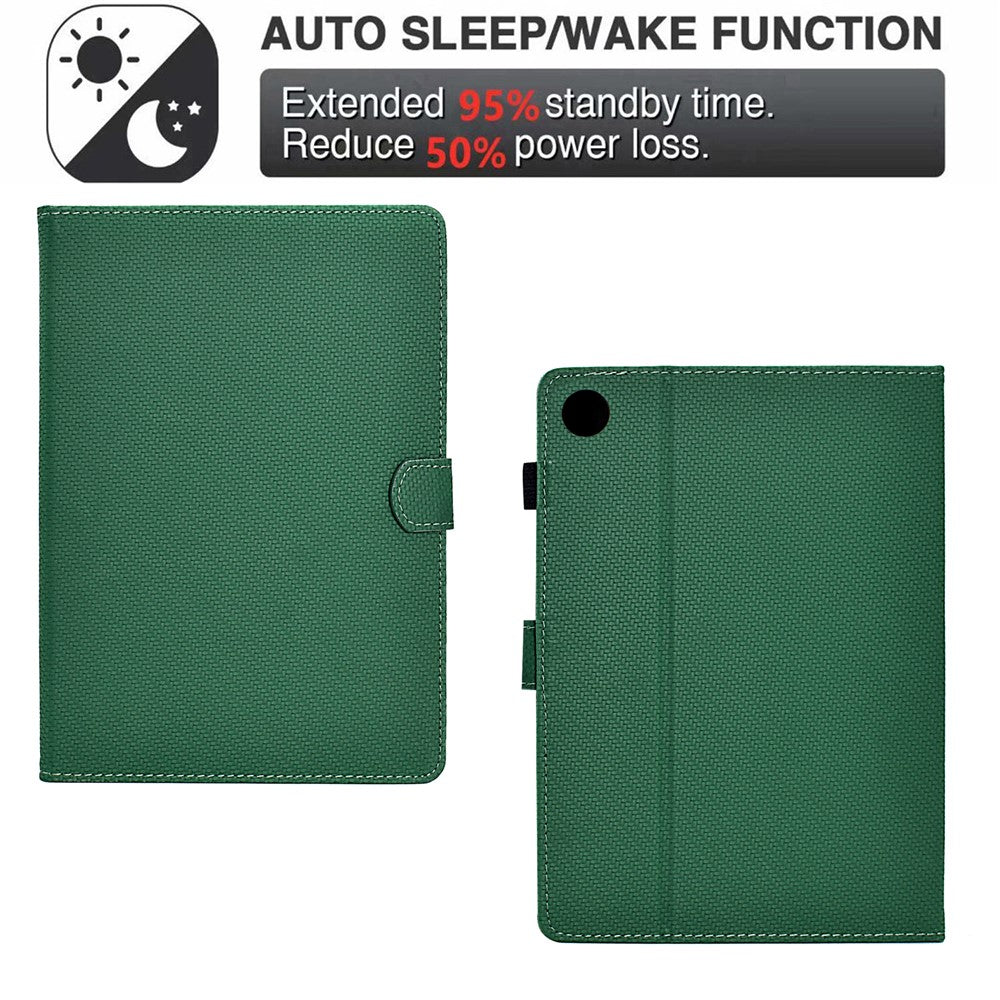 For Lenovo Tab M10 Plus (3rd Gen) Case Full Protection PU Leather Tablet Cover - Green