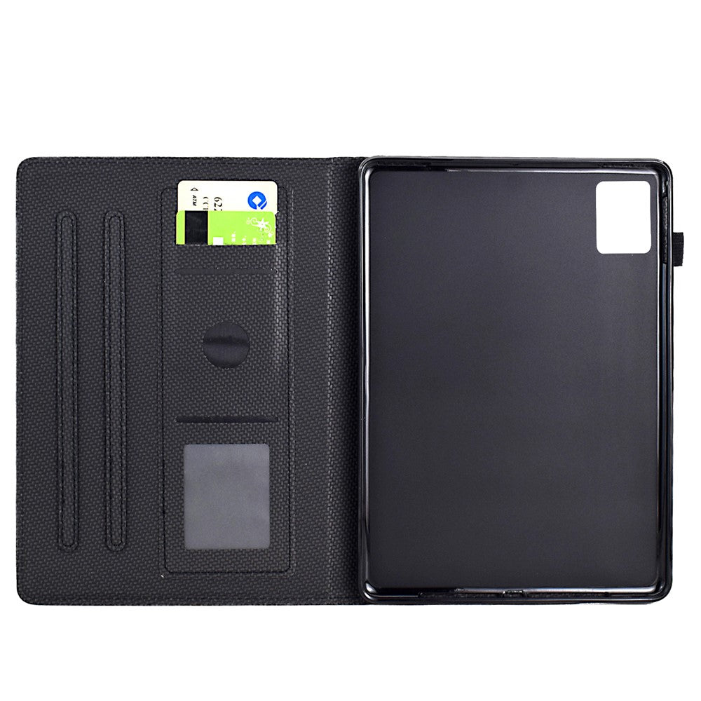 For Lenovo Tab M11 / Xiaoxin Pad 11 2024 Case Carbon Fiber Texture Leather Tablet Cover - Black