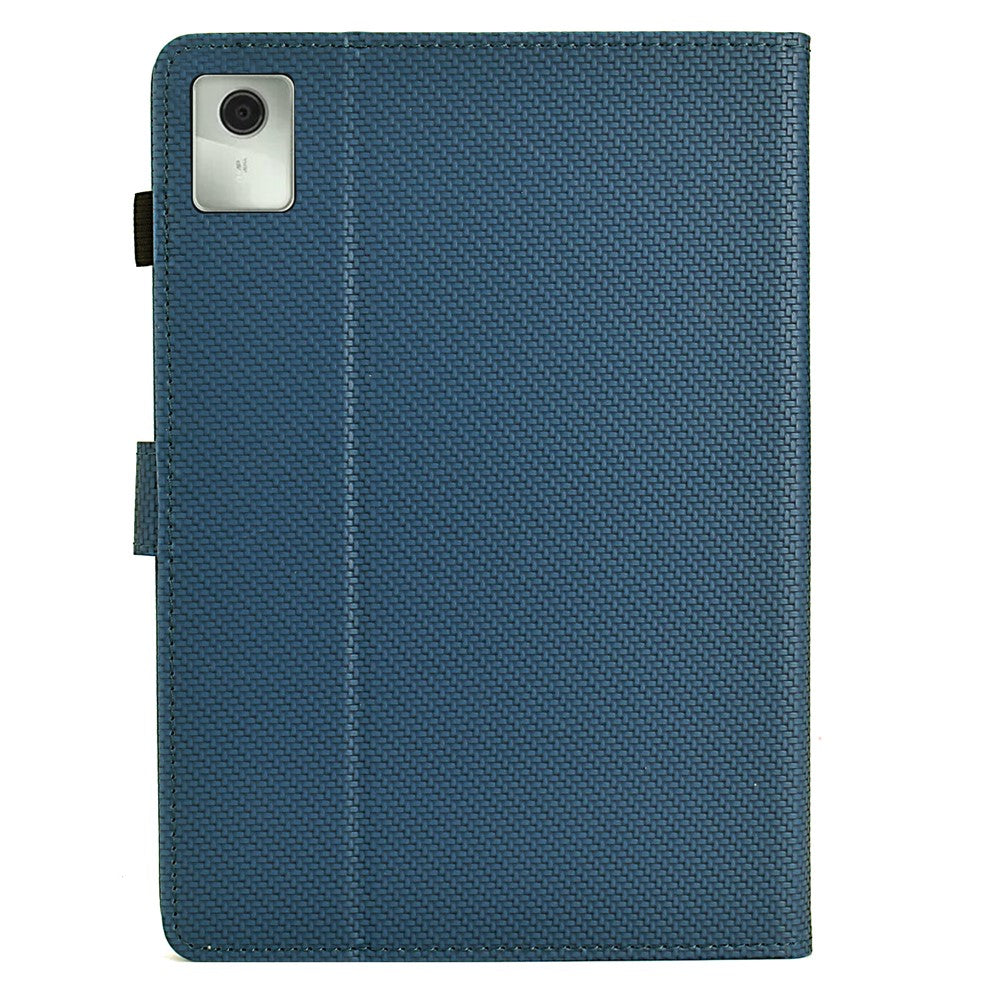 For Lenovo Tab M11 / Xiaoxin Pad 11 2024 Case Carbon Fiber Texture Leather Tablet Cover - Sapphire