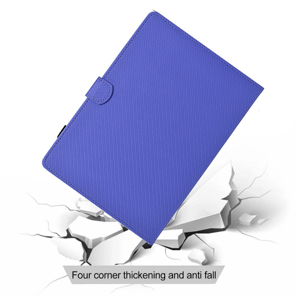 For Lenovo Tab M11 / Xiaoxin Pad 11 2024 Case Carbon Fiber Texture Leather Tablet Cover - Purple