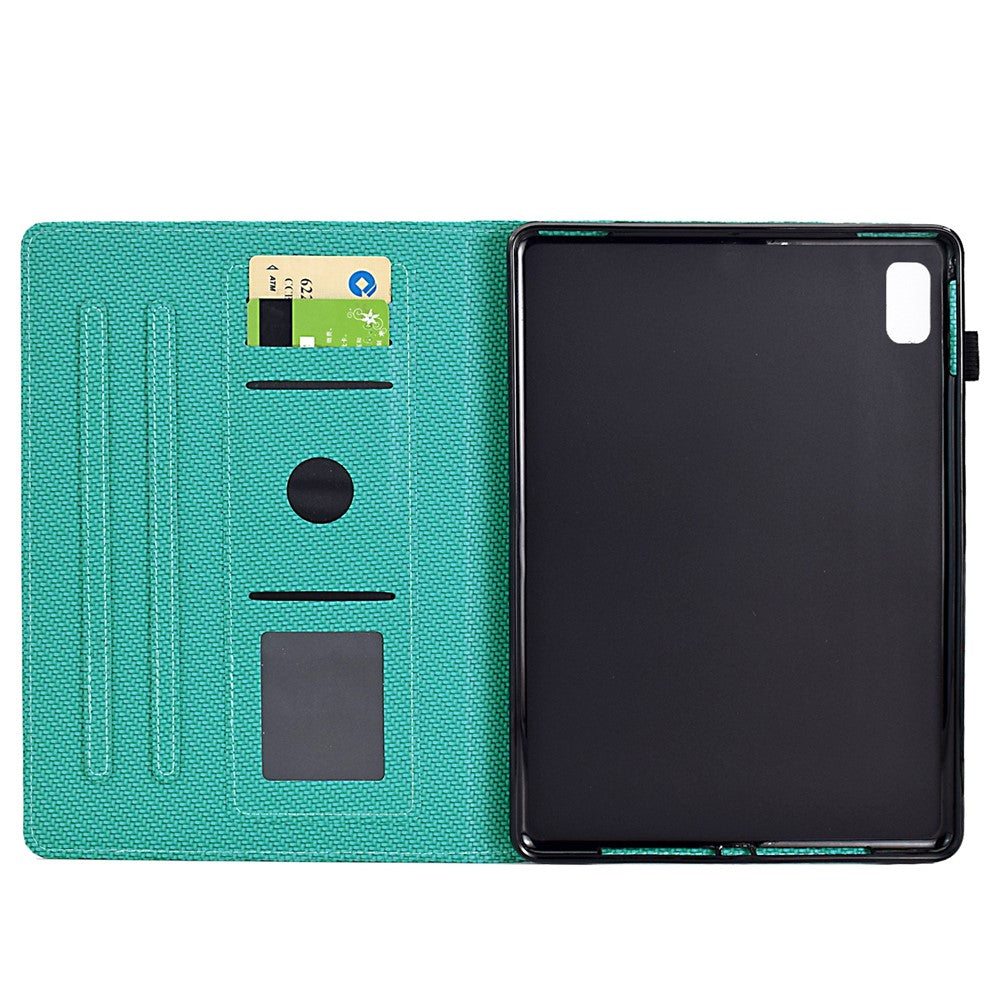 For Lenovo Tab M9 TB-310FU Case Card Slots Leather Tablet Cover with Stand View - Baby Blue