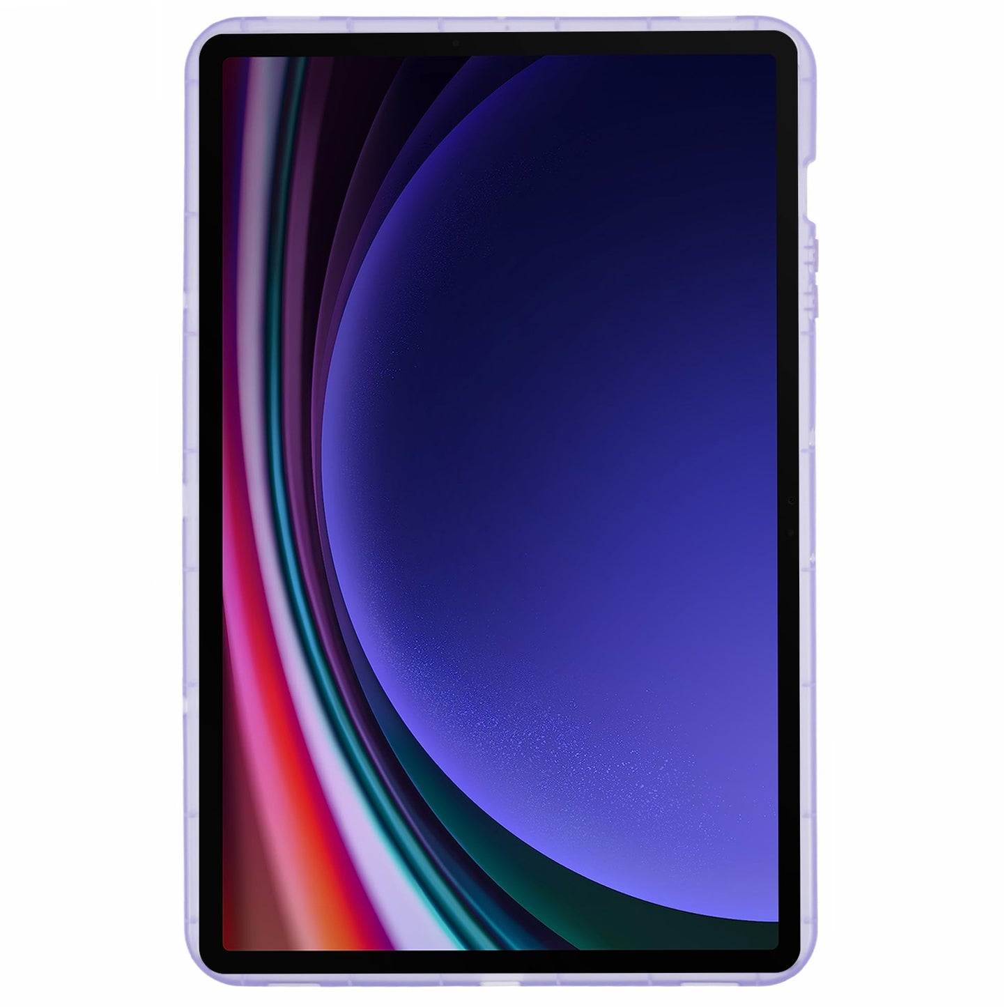 For Samsung Galaxy Tab S9 FE+ / Tab S9+ Case TPU Shockproof Transparent Cover - Purple