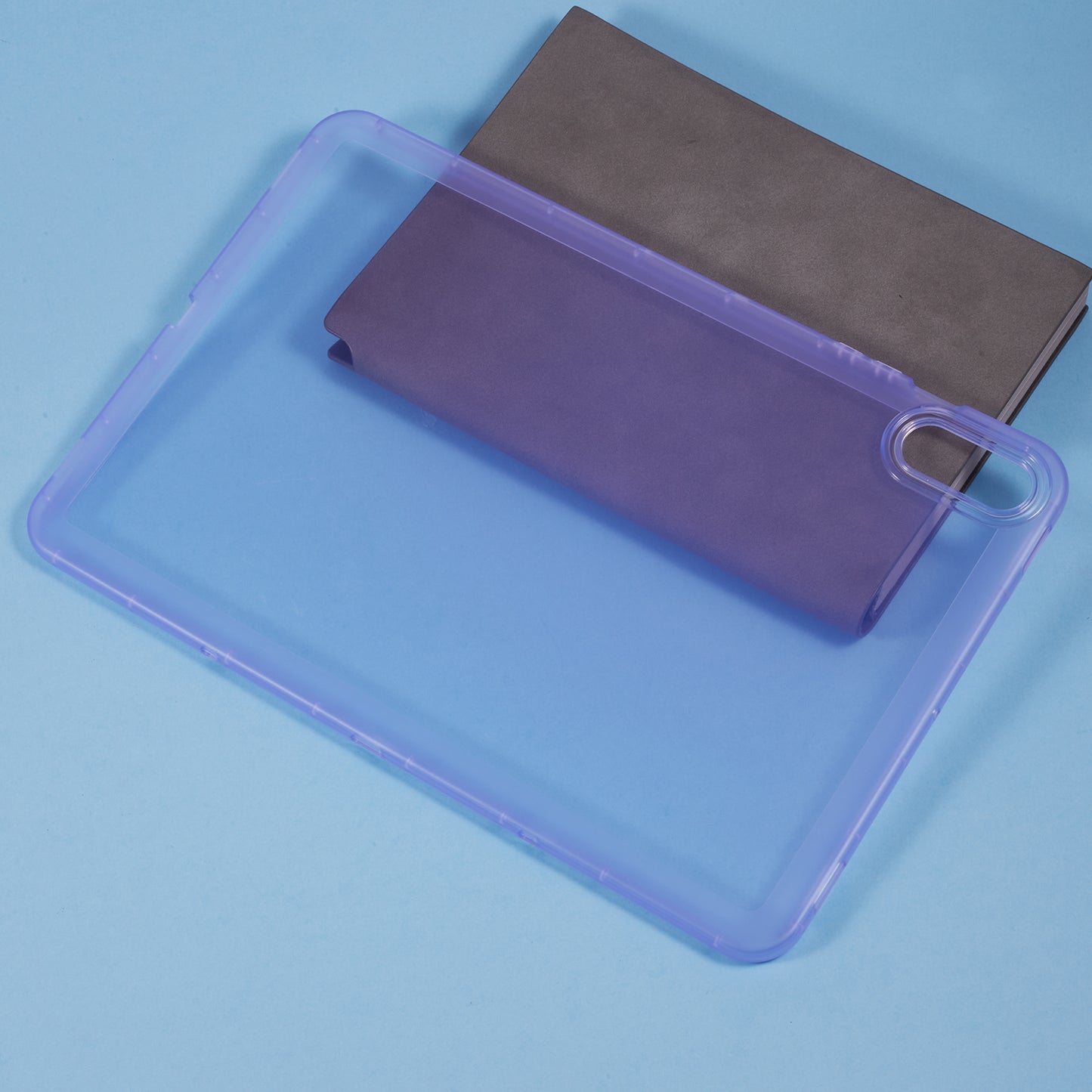 For Samsung Galaxy Tab S9 FE+ / Tab S9+ Case TPU Shockproof Transparent Cover - Purple