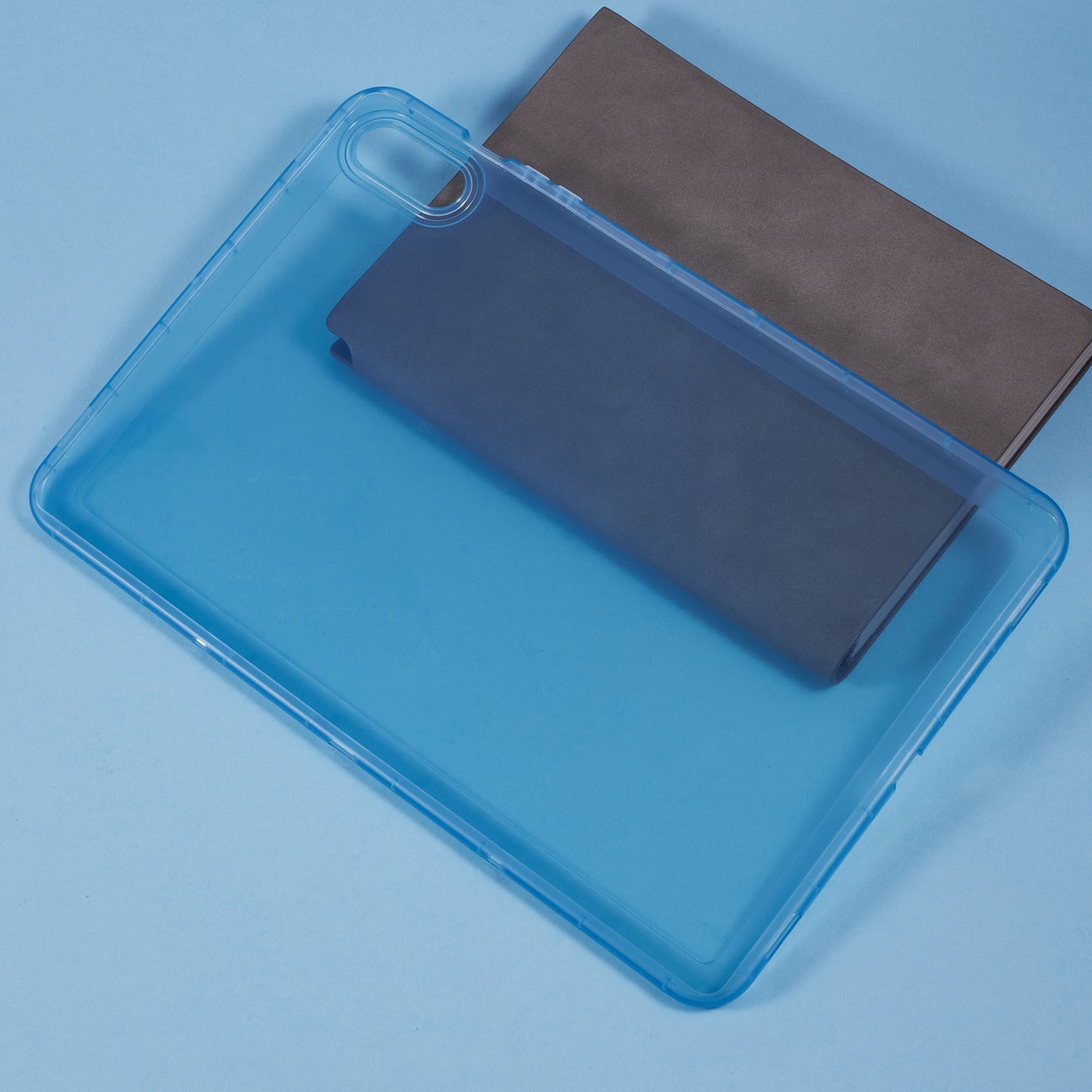 For Samsung Galaxy Tab S9 FE+ / Tab S9+ Case TPU Shockproof Transparent Cover - Blue