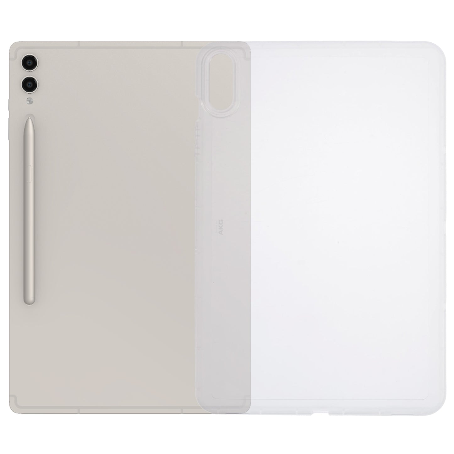 For Samsung Galaxy Tab S9 FE+ / Tab S9+ Case TPU Shockproof Transparent Cover - Transparent