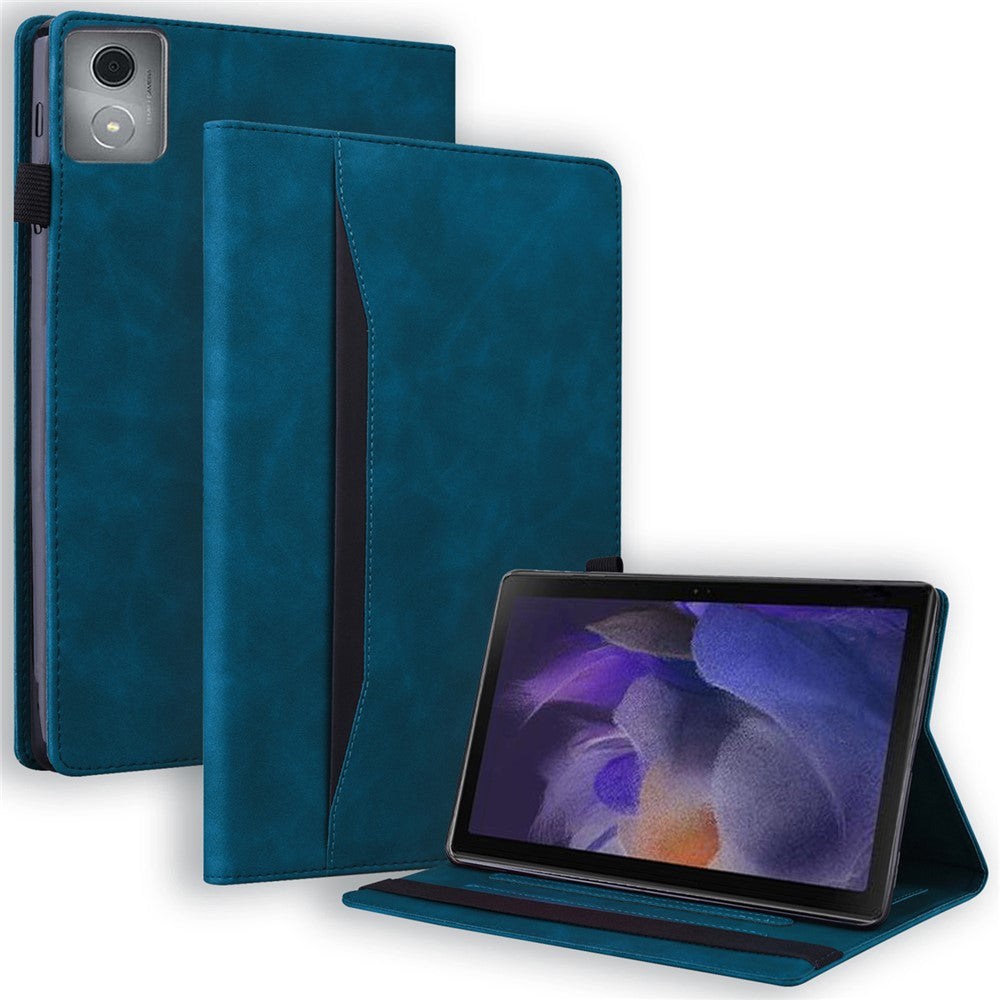 For Lenovo Tab M11 Plus / Tab K11 Plus Case PU Leather Tablet Cover Card Holder Multi-Angle Stand - Blue