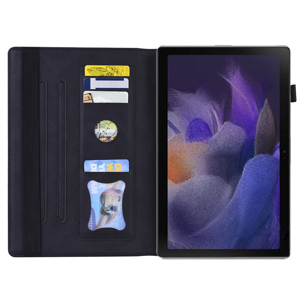 For Lenovo Tab M11 Plus / Tab K11 Plus Case PU Leather Tablet Cover Card Holder Multi-Angle Stand - Black