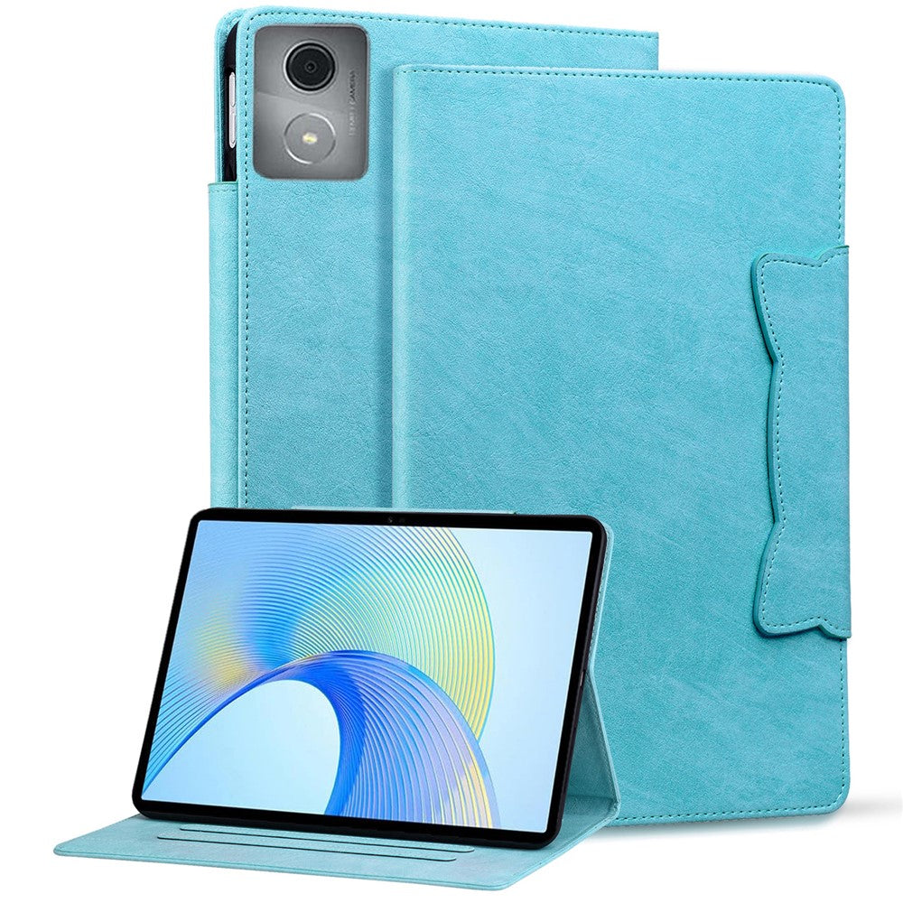 For Lenovo Tab M11 Plus / Tab K11 Plus Case Stand PU Leather Tablet Cover Cat Buckle Closure - Sky Blue