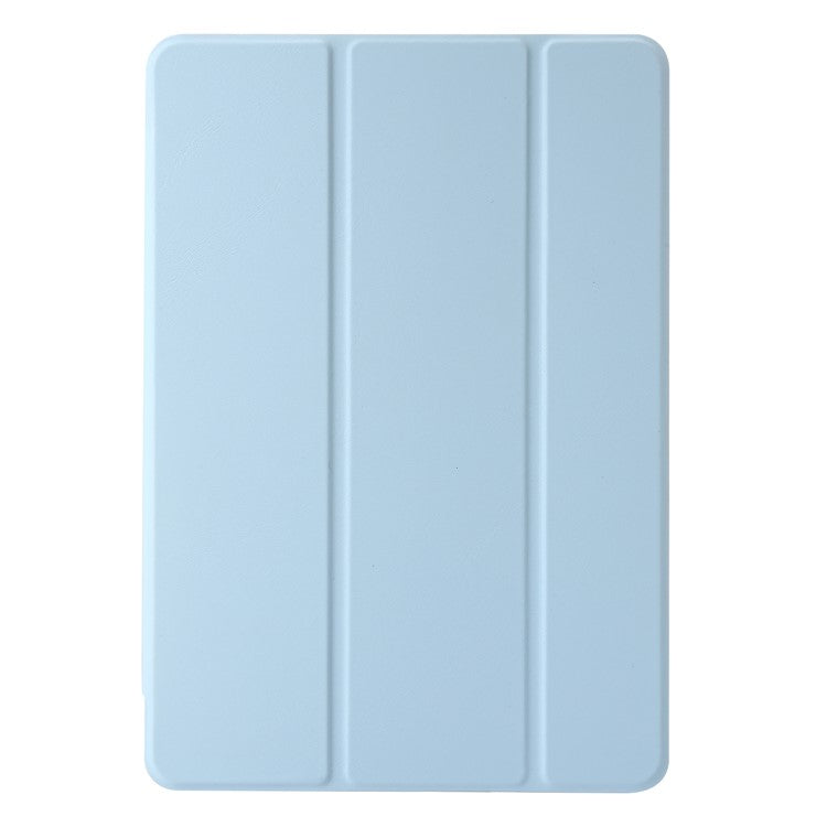 For Huawei MatePad SE 11 Case Tri-fold Stand Leather+TPU+Acrylic Clear Back Tablet Cover - Baby Blue