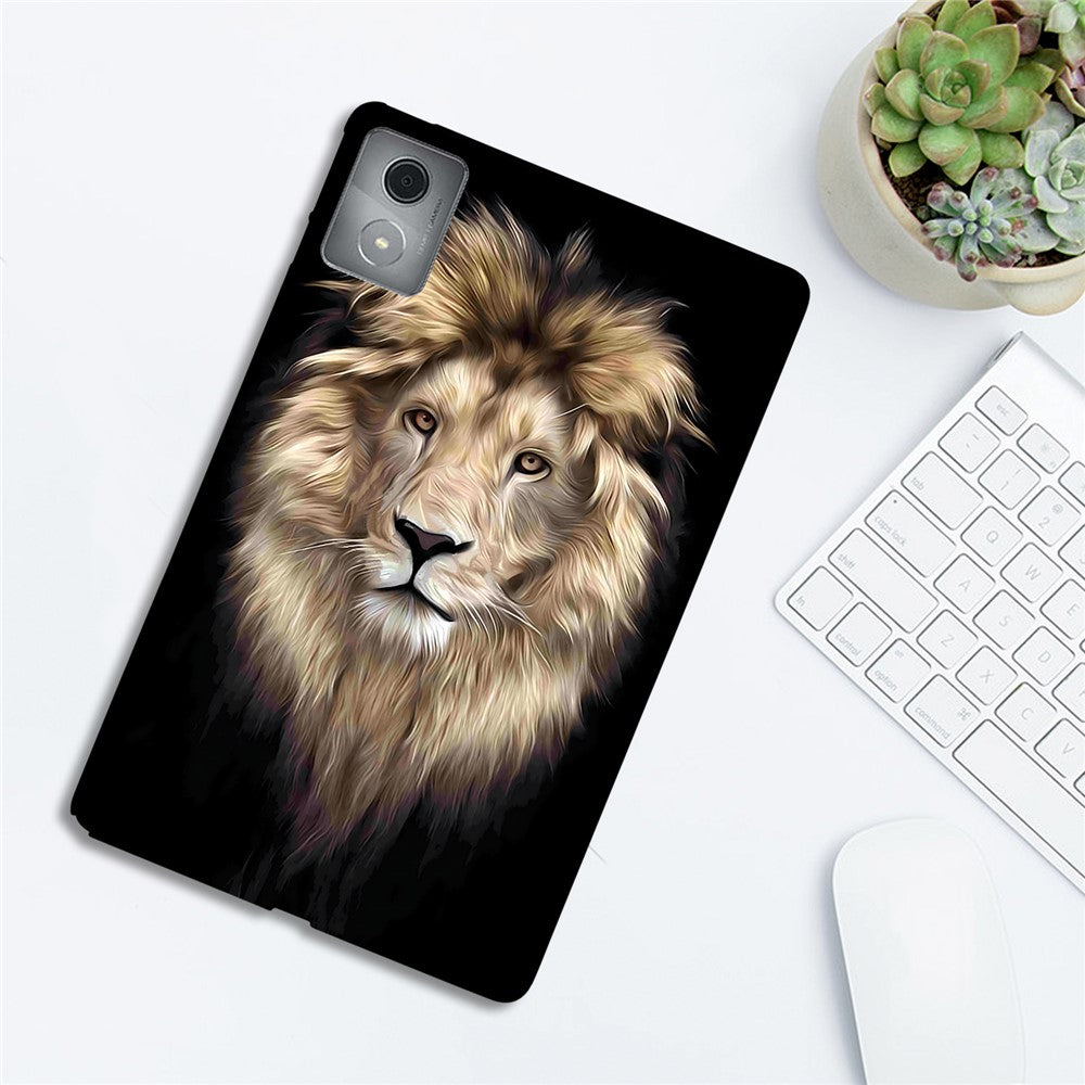 For Lenovo Tab M11 Plus TPU Case Pattern Printing Slim Tablet Protective Cover - Lion