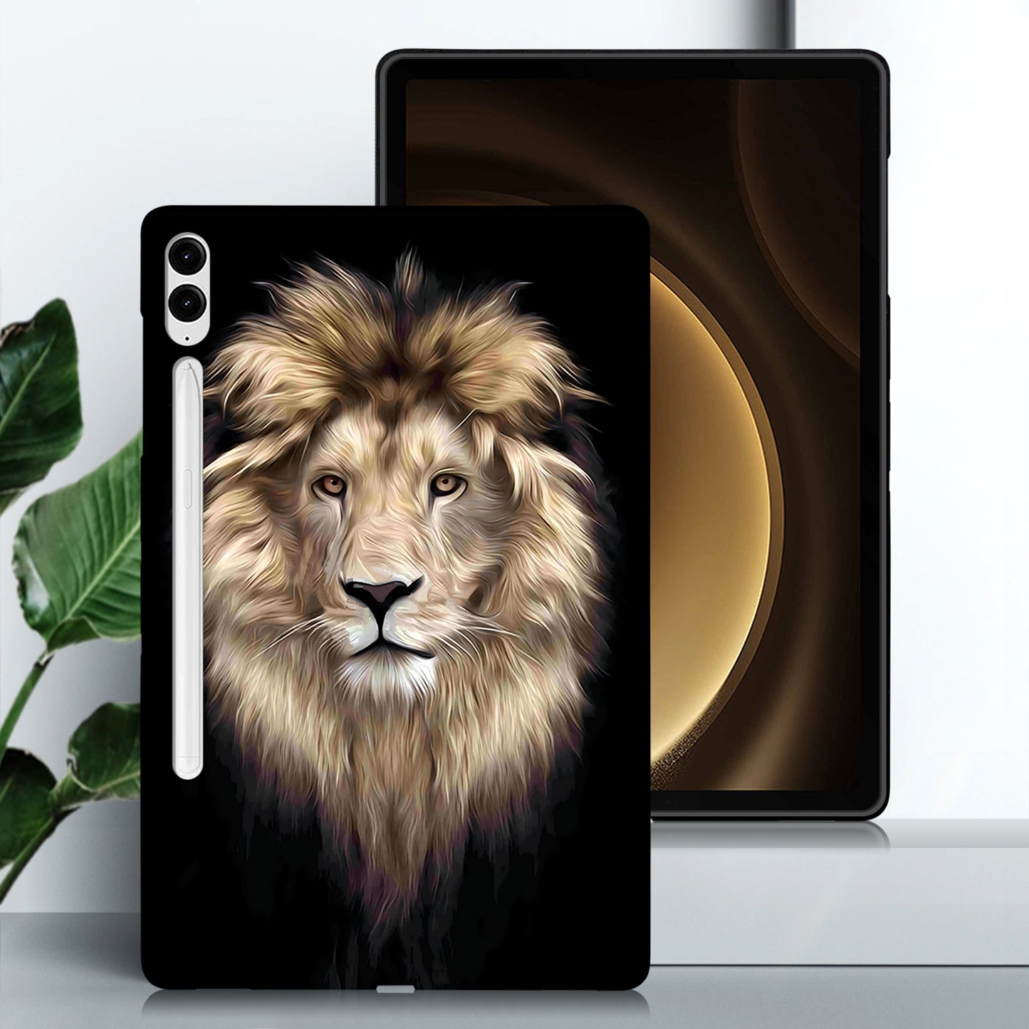 For Samsung Galaxy Tab S9 FE+ / Tab S10+ / S9+ TPU Case Pattern Printing Slim Tablet Protective Cover - Lion
